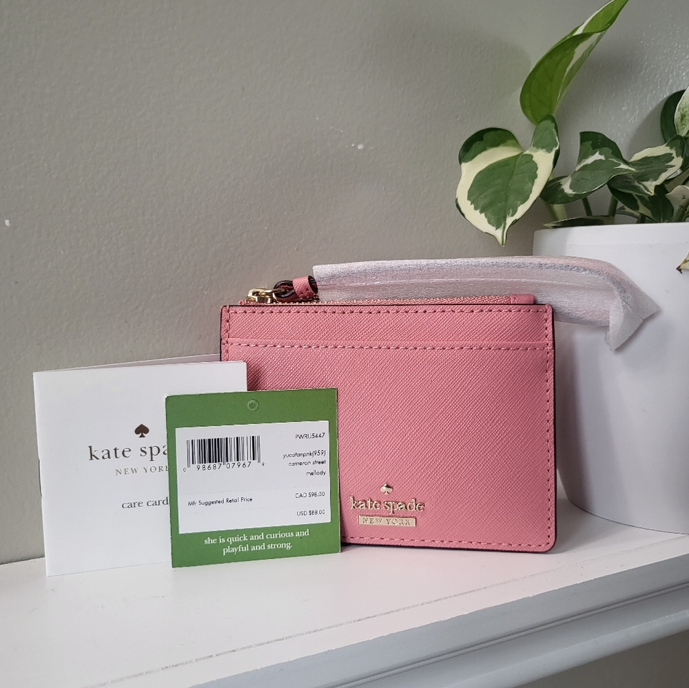 Kate Spade, credit card wallet, Yucatan pink.